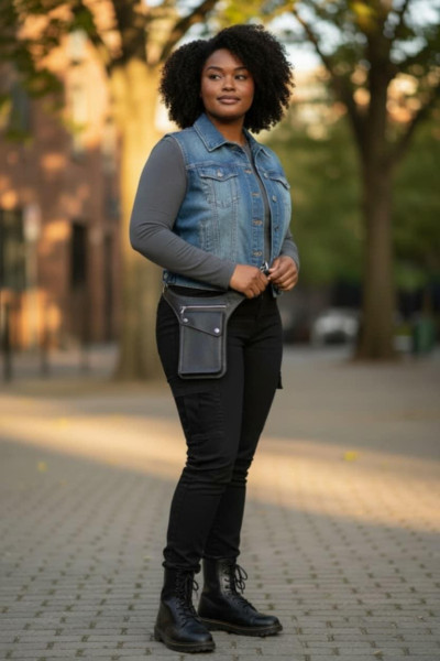 Waist Bag with Repurposed Stirrup Leather Belt